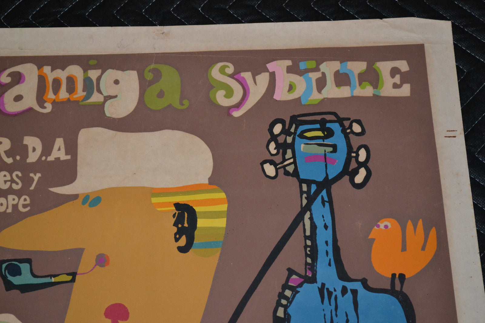 1969 Original Cuban Movie Poster"Friend Sybille"German Wolfgang Luderer art film
