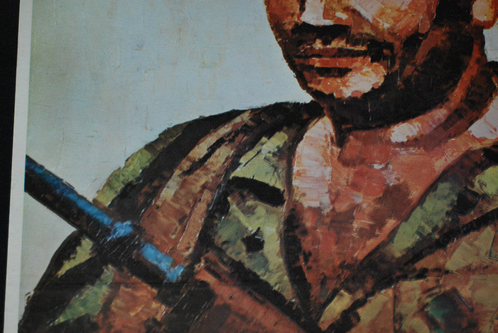 1980 Original Cuban Political OSPAAAL Poster.CAAMAñO.Dominican Hero.History art