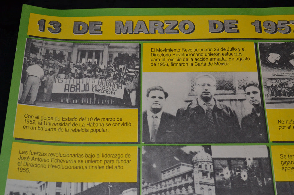1989 Cuban Original Poster.History propaganda.Communist army publication art