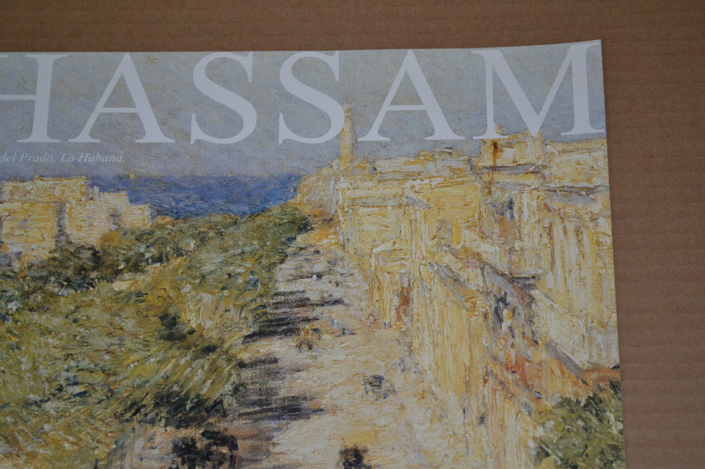 Cuban Original Cultural Poster Childe Hassam.Havana's Prado Morro Fine art