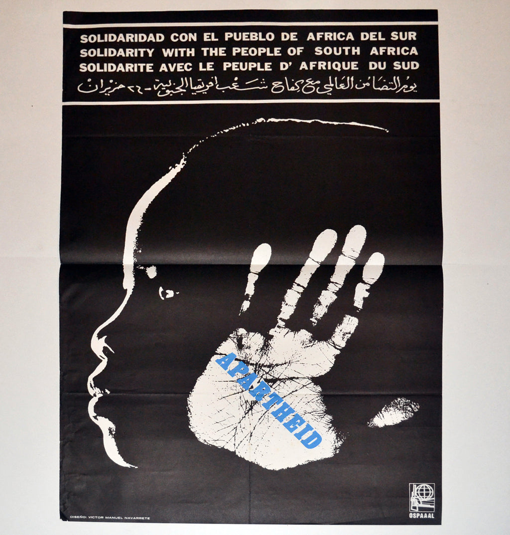 1978 Original Cuba Political Poster.South Africa Graphics.Anti-Apartheid.Large!