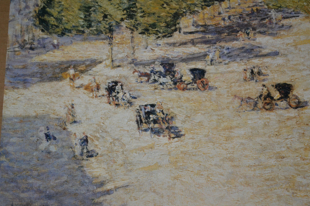 Cuban Original Cultural Poster Childe Hassam.Havana's Prado Morro Fine art