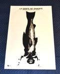 1975 Original Silkscreen movie Poster.People have fun.Fish.Fishing bait.Romanian