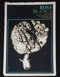 1976 Original Cuban Silkscreen Movie Poster"Rosa Blanca.White Rose"Mexico film