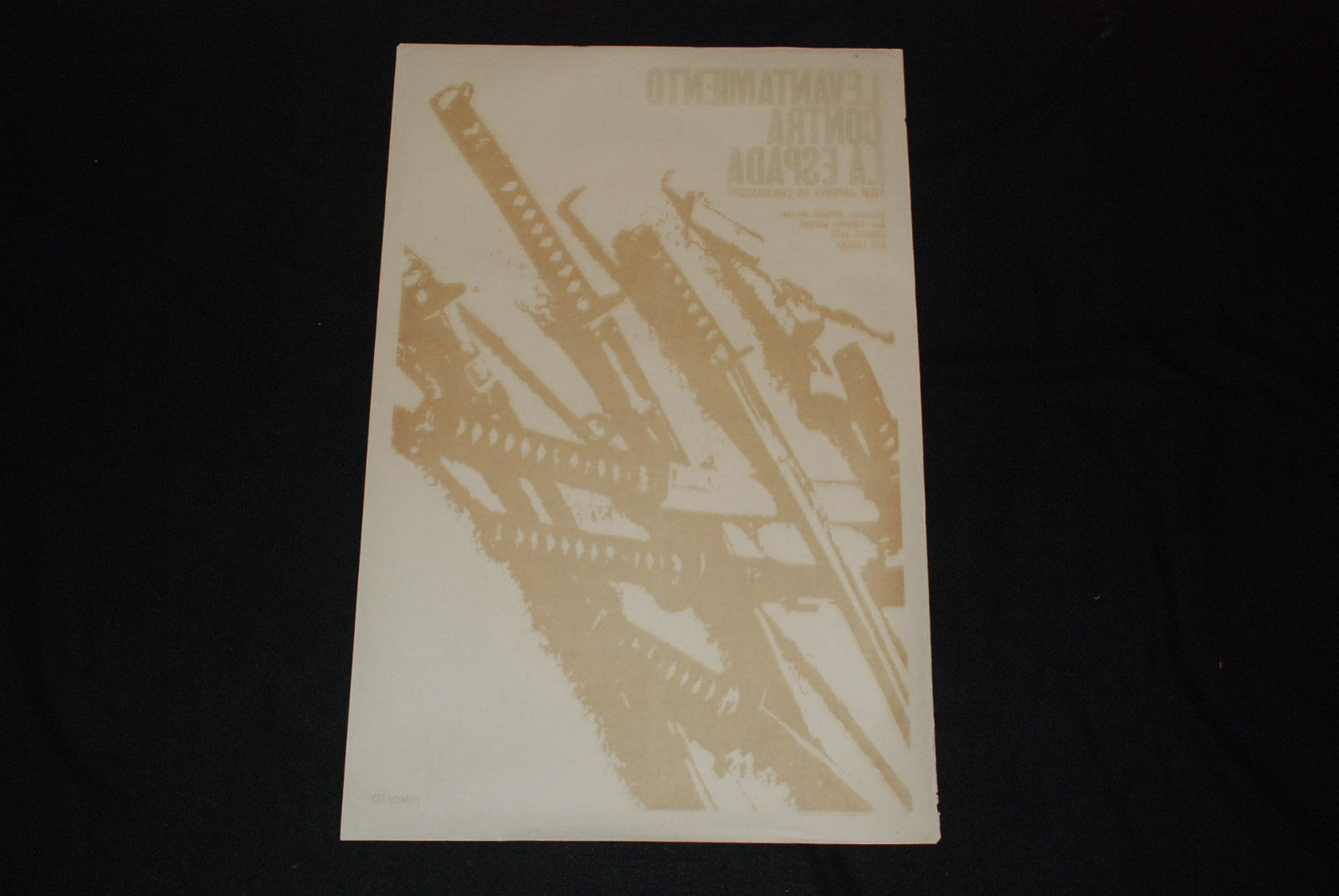 1970 Original Cuban Movie Poster"Samurai SWORDS"Katana.Japan.Hiroshi Inasaki art
