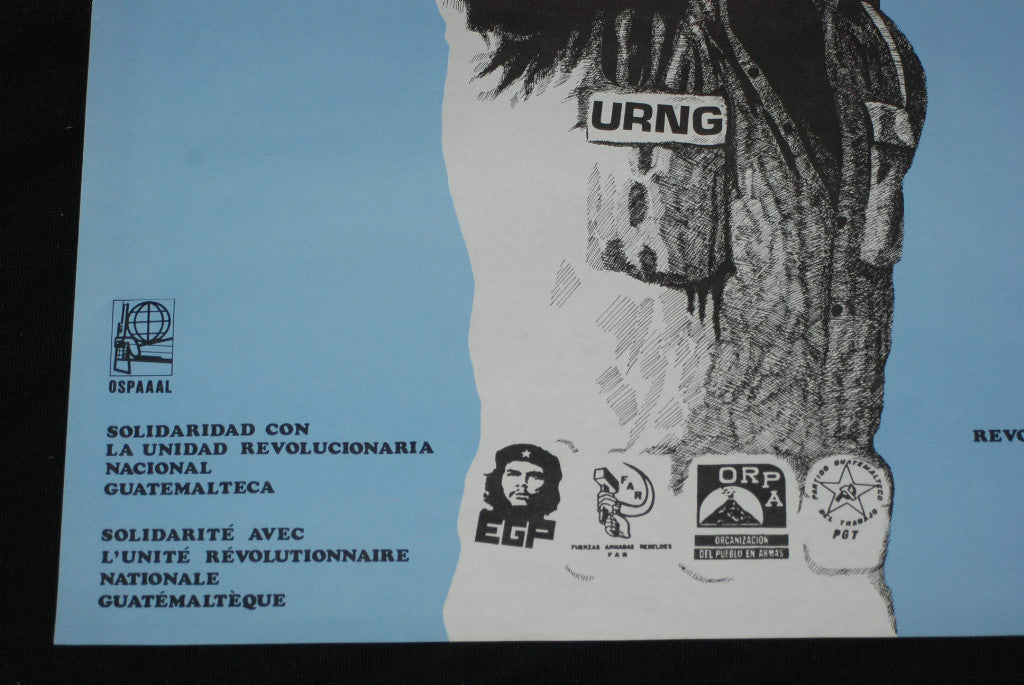 1982 Original Cuban Political OSPAAAL Poster.GUATEMALA.URNG.CHE GUEVARA.Historic