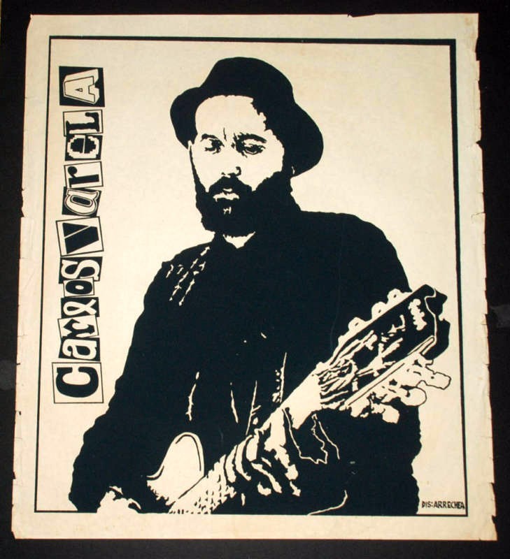 Original 1989 Cuban Concert Silkscreen Poster for Carlos Varela.Rock Music art