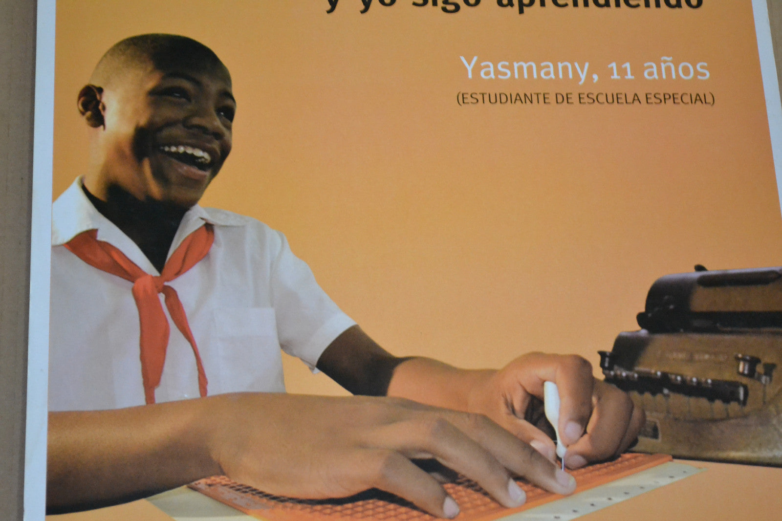 Cuban Original Socialist Poster.Blind Braille Anti embargo.Cuba Vs Blockade art