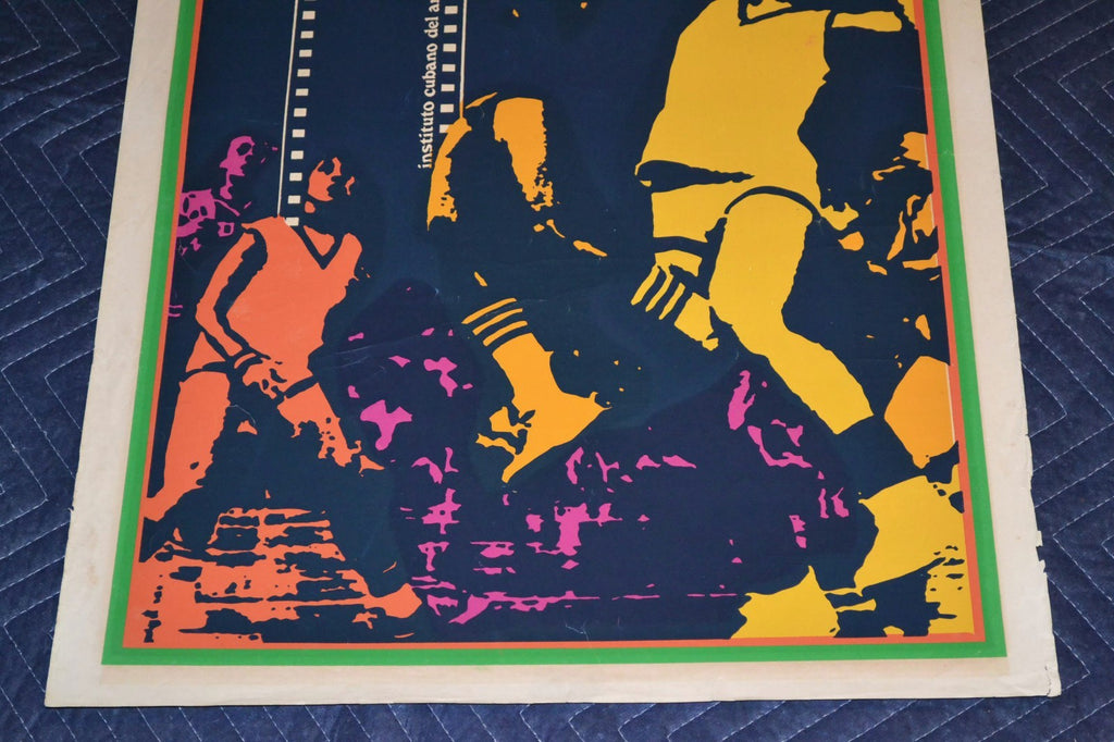 1975 Cuban Original Silkscreen movie Poster.Sports in the Movies.Basketball art.