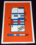1983 Original Cuban Movie Poster"Puerto Rico Cinema"Geometric ART.Cuba flag