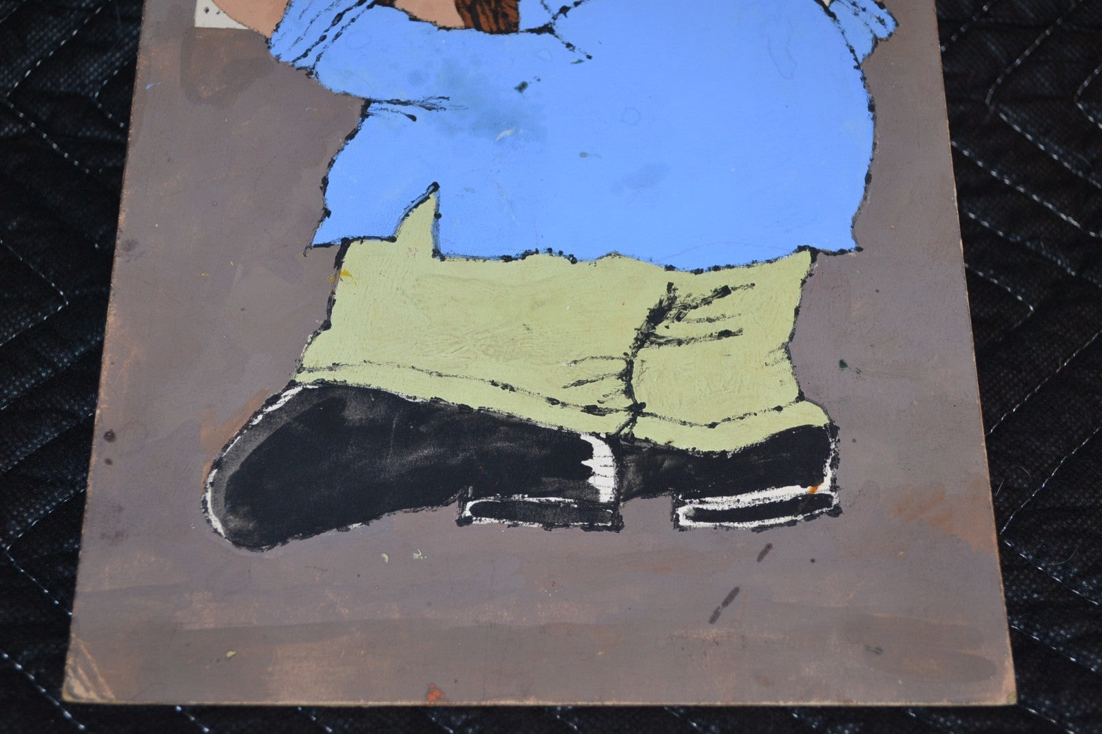 1981 Original Cuban Movie Poster MOCKUP"Worker loves the city"Painting.Film art