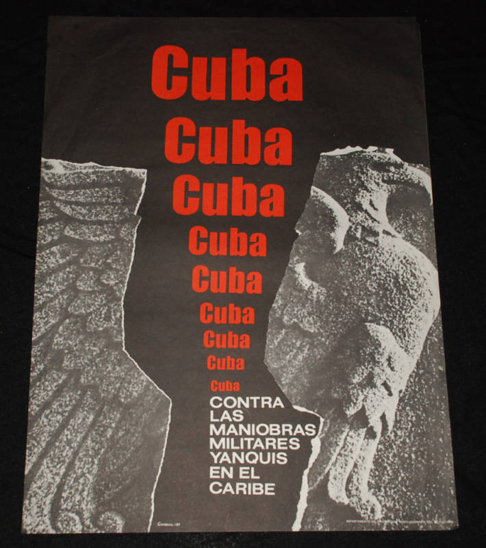 1978 Cuban Original Political Poster.Plakat.Affiche.affisch.No to Imperialism.