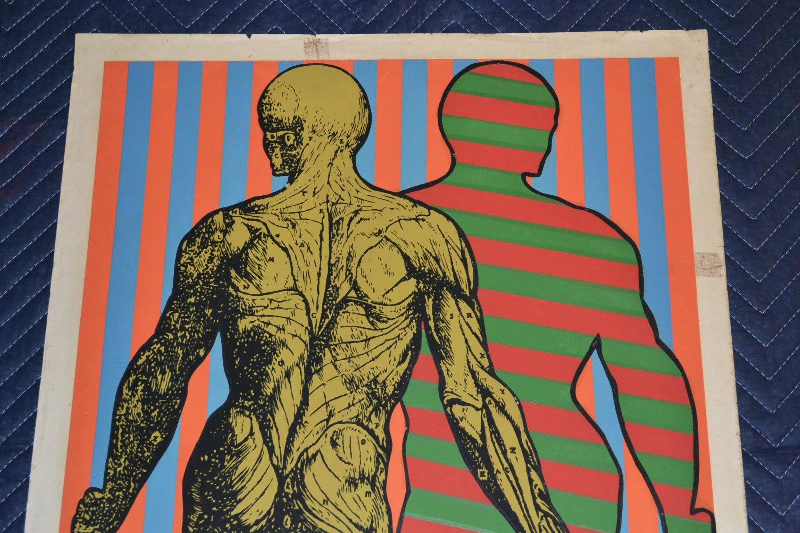 1968 Original Cuban Silkscreen Movie Poster.The longest night.Muscles.Valo Radev
