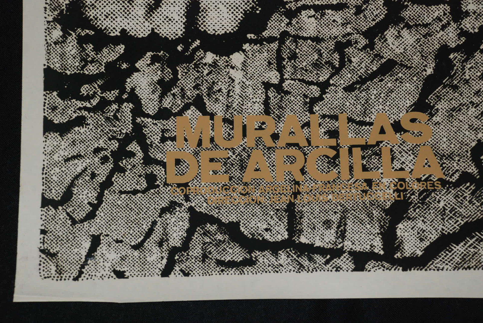 1971 Original Cuban Movie Poster"Clay Wall"Bertuccelli French art film.Argelia