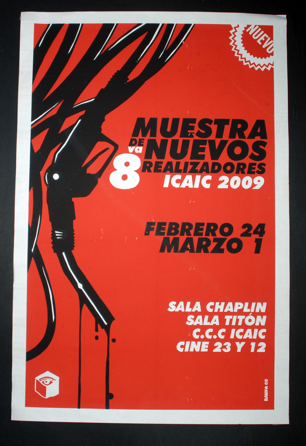 Original Cuban Movie Poster"Cinema Directors Festival"Gas Pump art.Sala Chaplin.