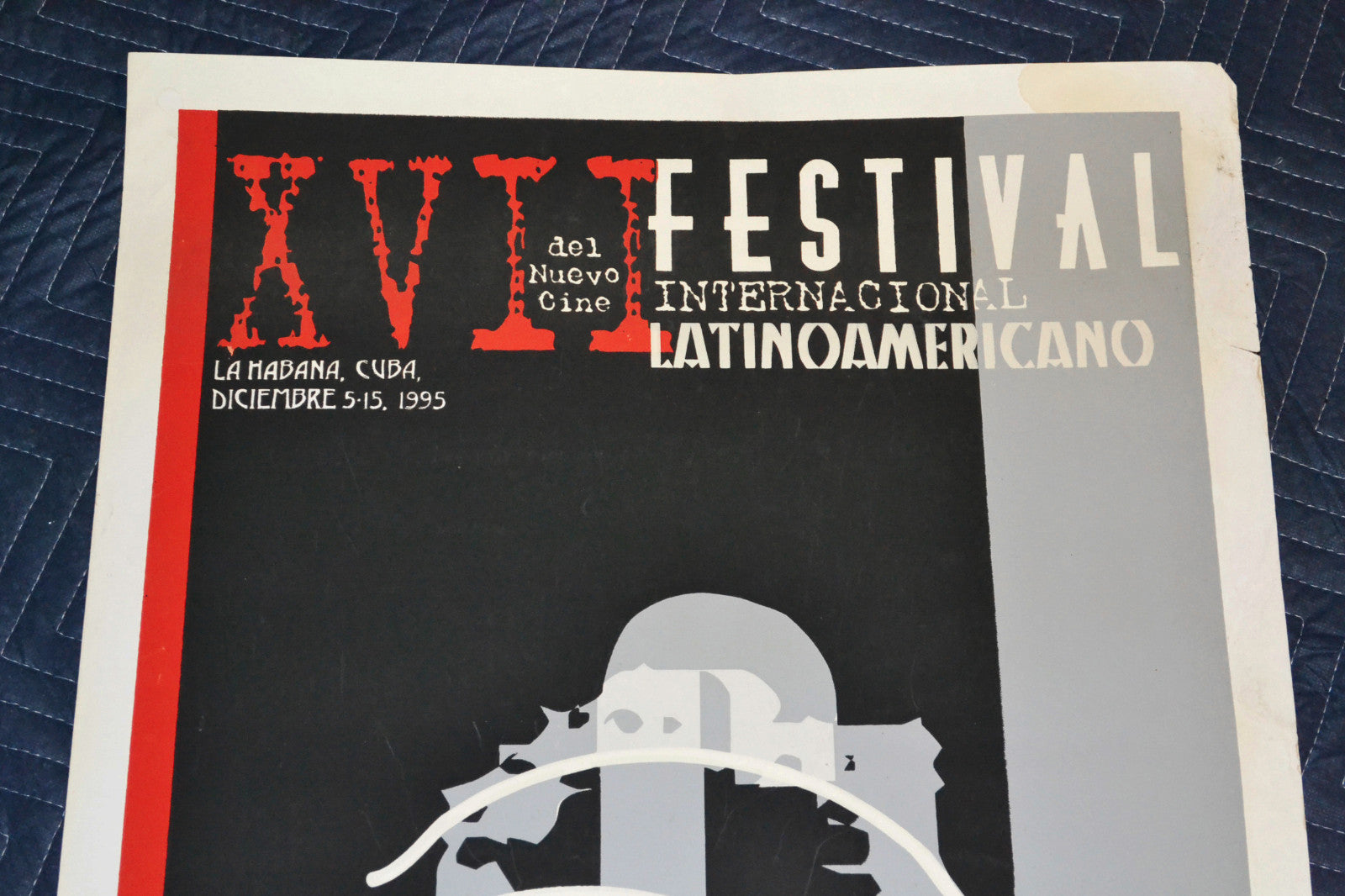 1995 Original Cuban Silkscreen Movie Poster"XVII Festival film art cinema.RAre!