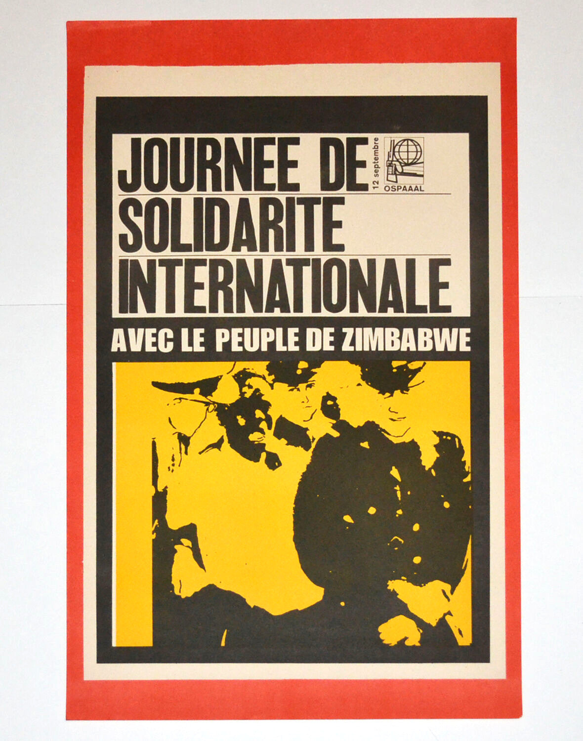 1967 Original Cuban OSPAAAL Poster.Solidarity w ZIMBABWE.Africa.FRENCH. History