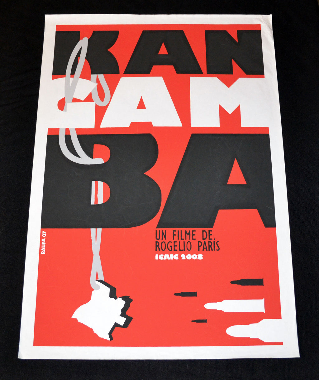 2007 Cuban Original Movie Poster"Kangamba"Rogelio Paris art documentary.Raupa
