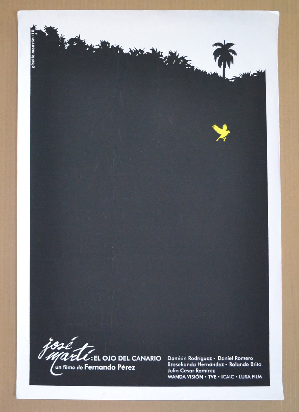Cuban Original SILKSCREEN Movie Poster.Jose Marti Ojo del Canario.Canary Eye.art