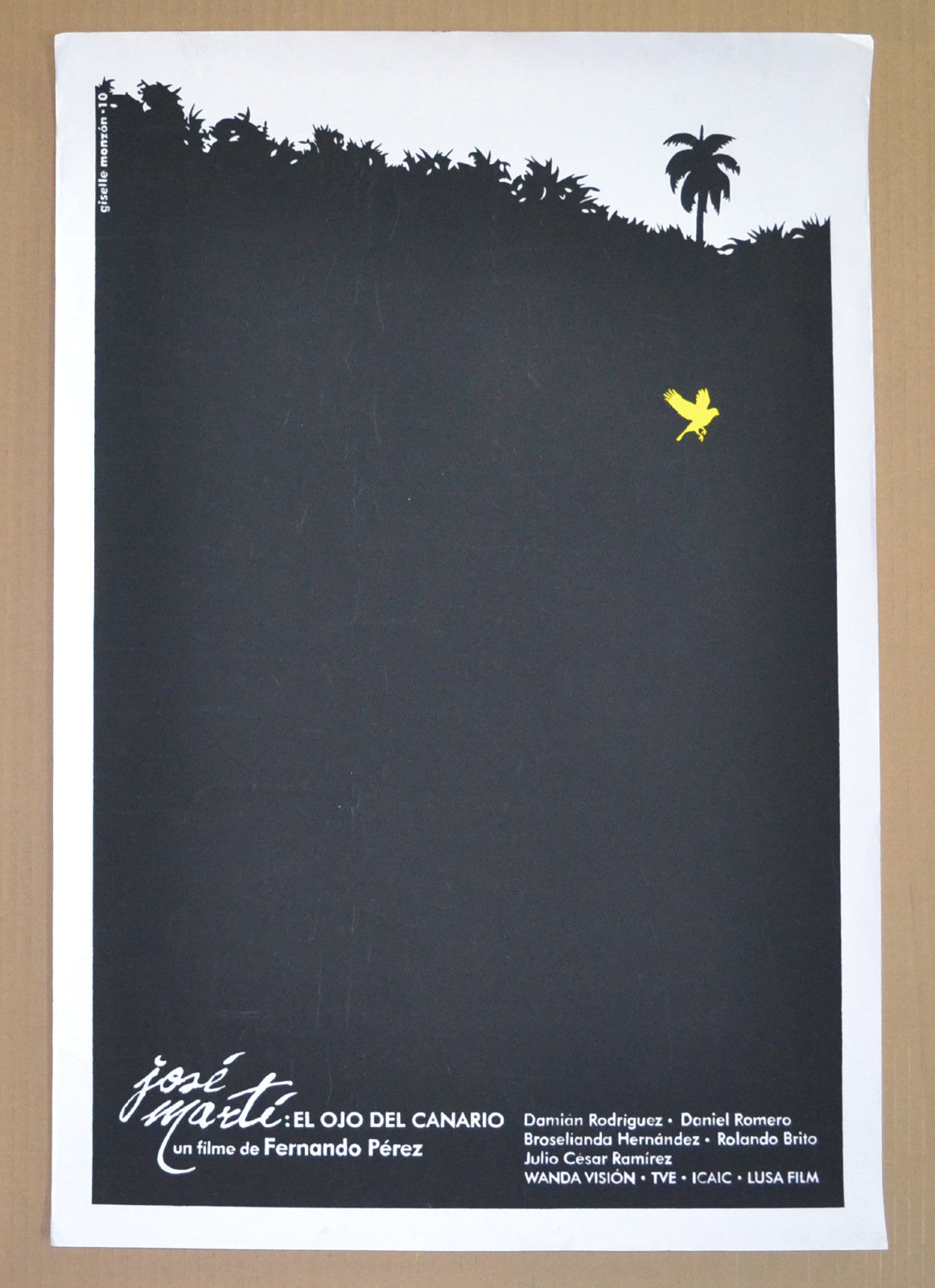 Cuban Original SILKSCREEN Movie Poster.Jose Marti Ojo del Canario.Canary Eye.art