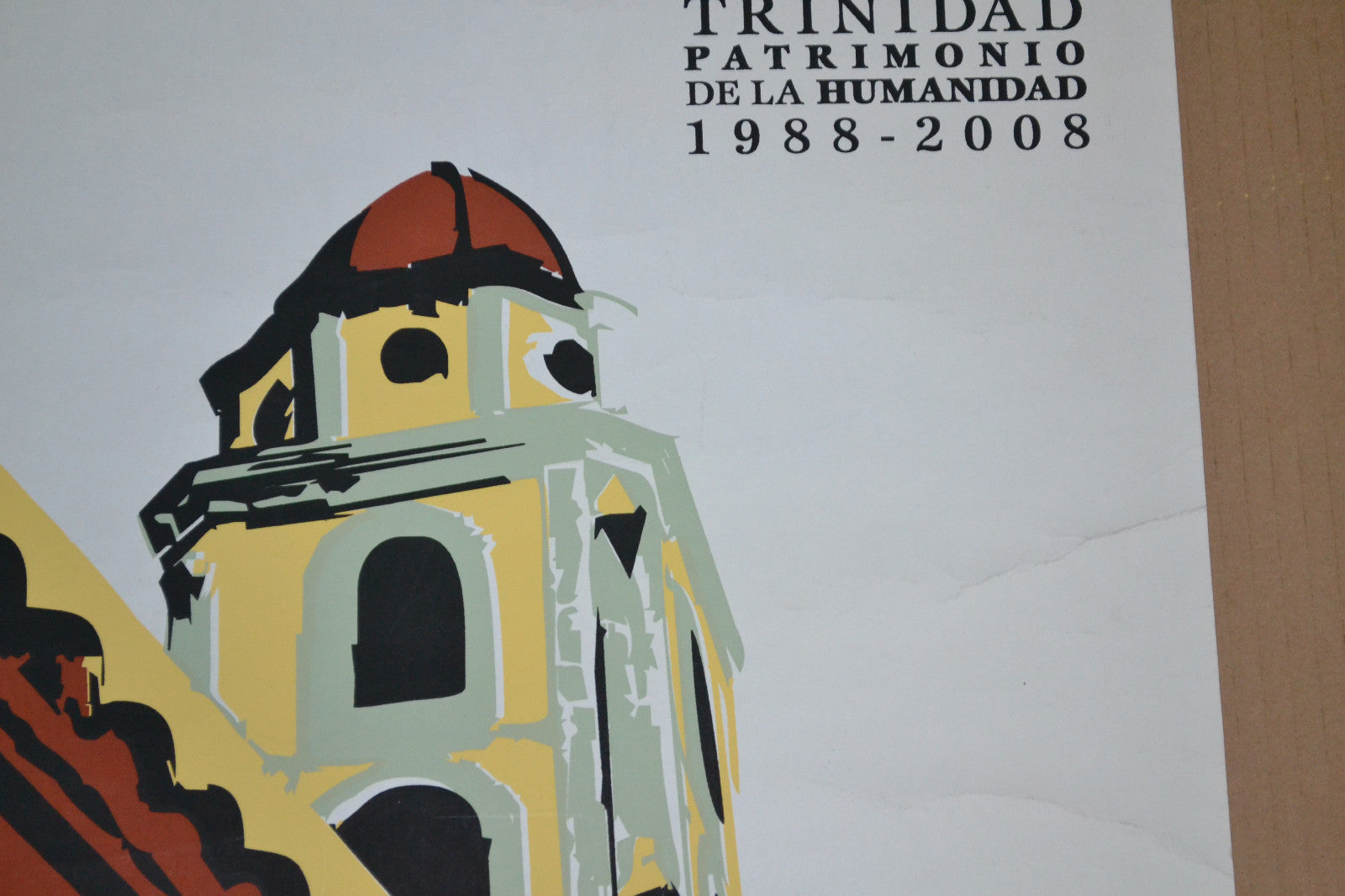 Cuban Original SILKSCREEN Poster"20th Anniversary of Trinidad City"Patrimony art
