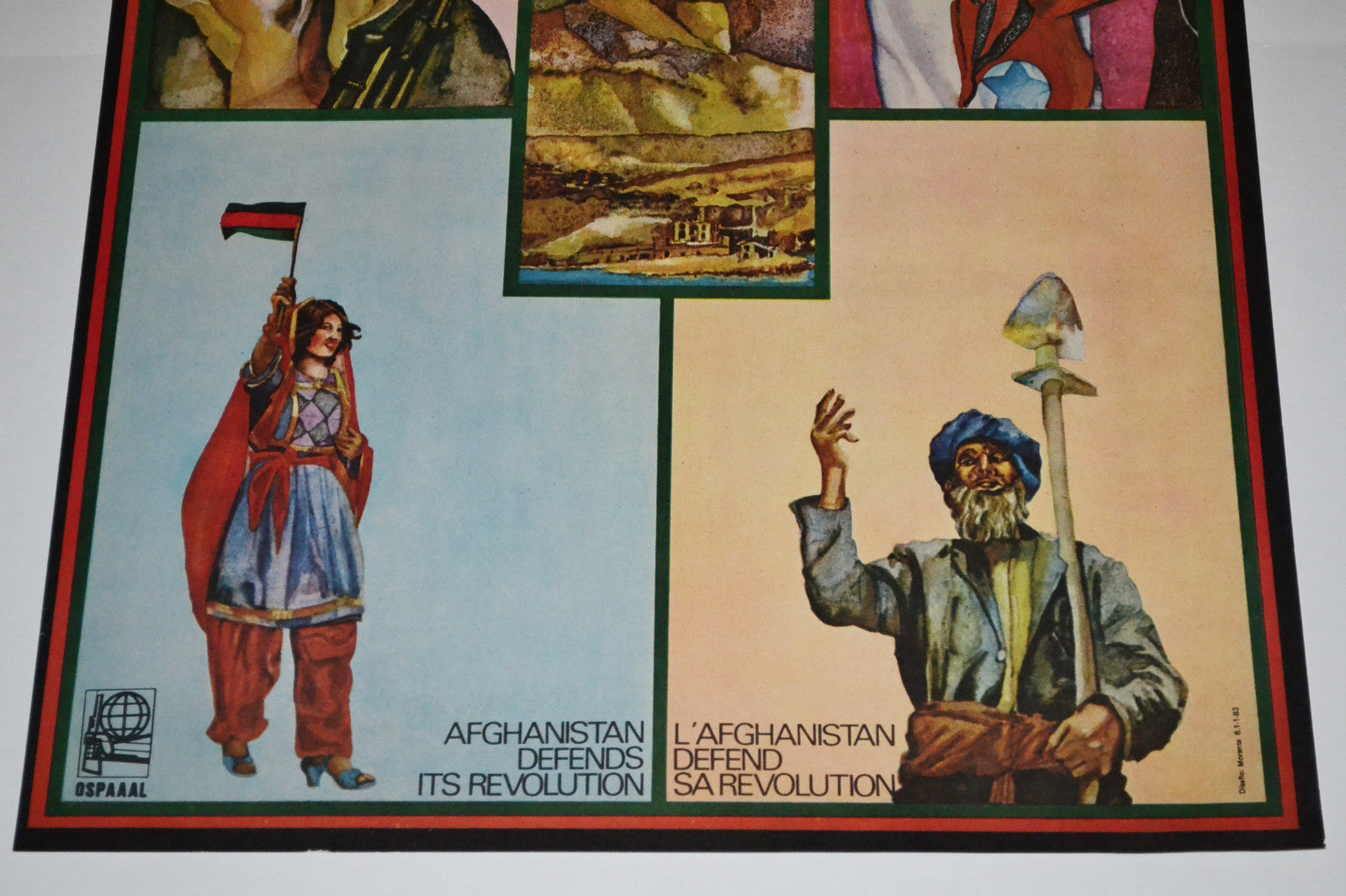 1983 Original Cuba Political Poster.Cold War Graphic art.Afghanistan revolution