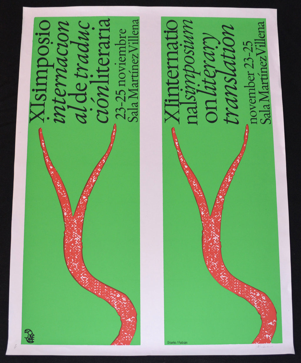 Original Cuban Social Poster"Translators Congress"Limited edition.Afiche.Cartel