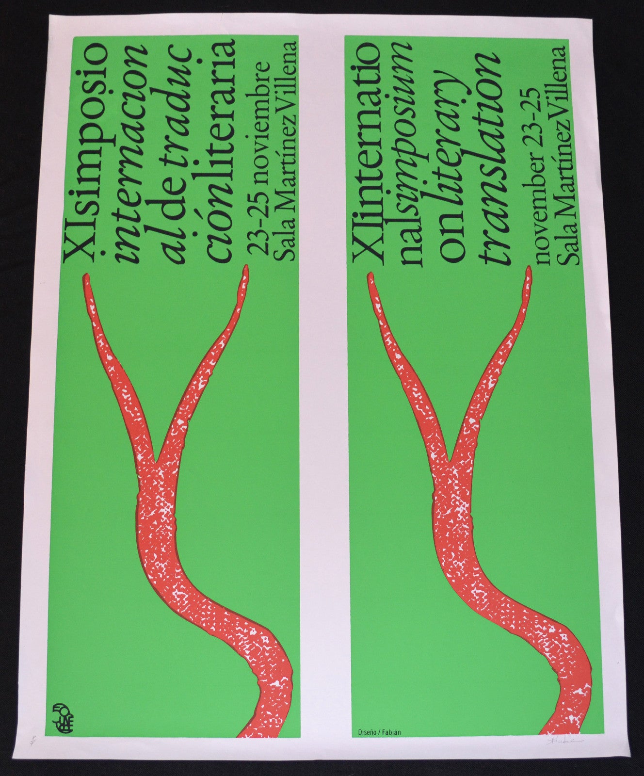 Original Cuban Social Poster"Translators Congress"Limited edition.Afiche.Cartel