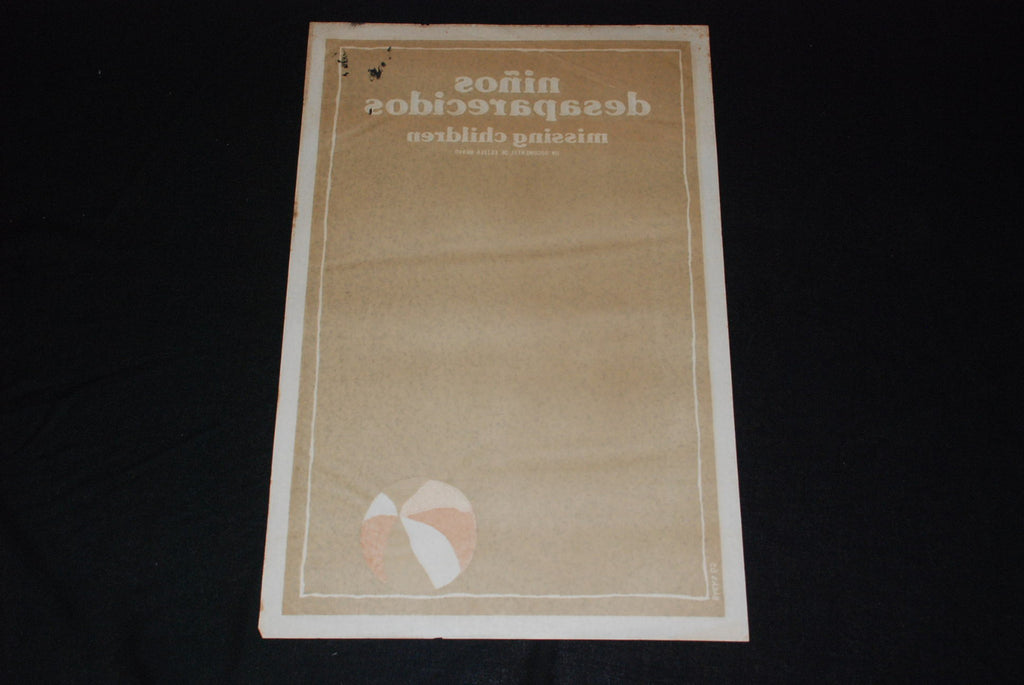 1985 Original Cuban Movie Poster"Missing Children"Prize winner Graphic art.Bachs