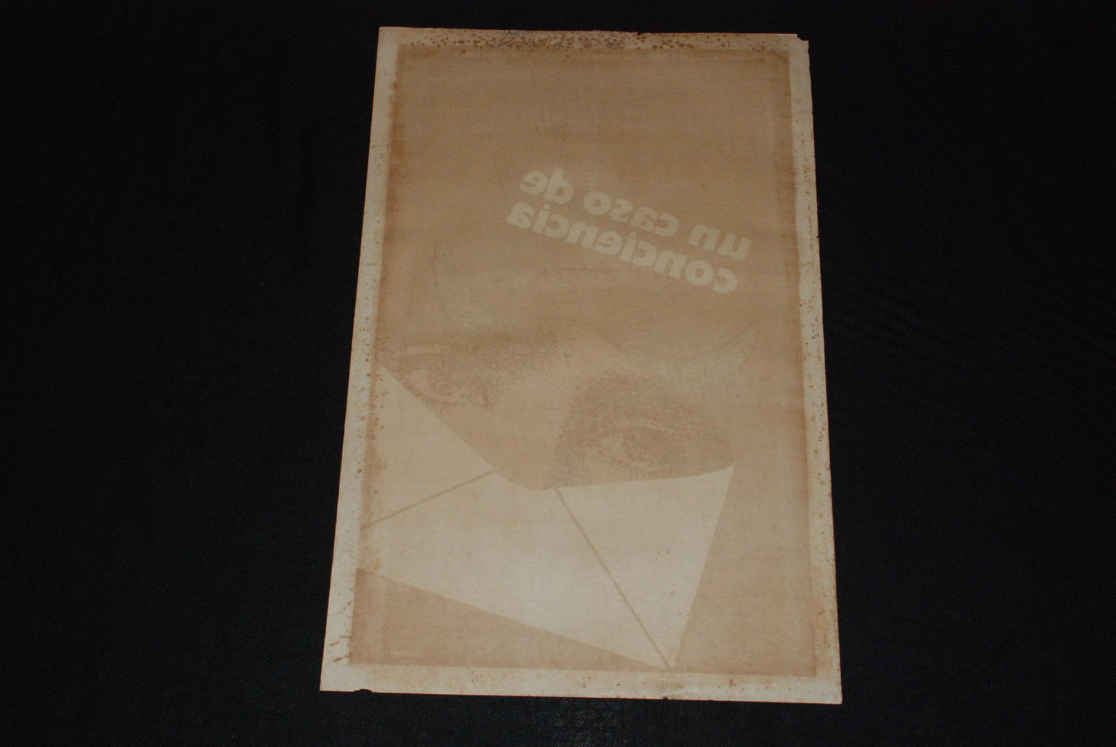 1972 Original Cuban Movie Poster"Conscience"Italian Gianni Grimaldi  art film