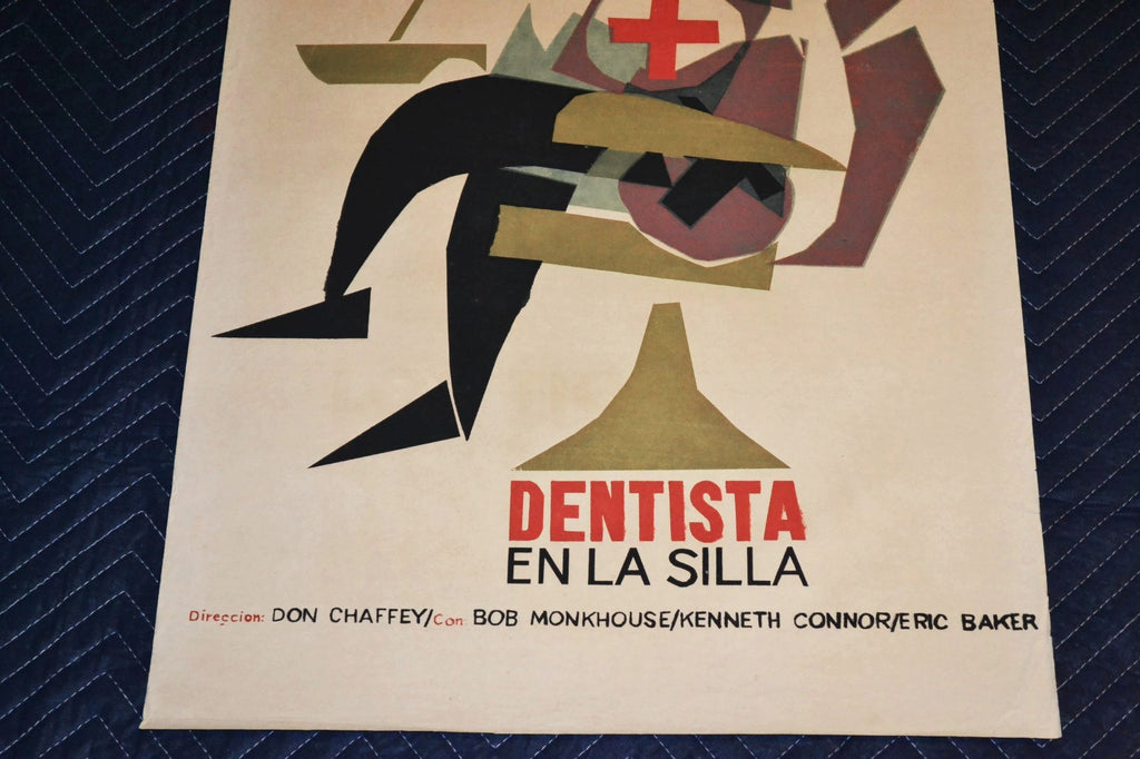 1965 Original Cuban Silkscreen Movie Poster.Dentist in the Chair.British Chaffey