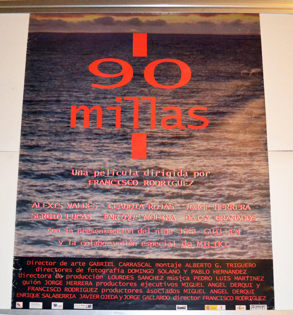 Original Cuban movie Poster.90 Millas Miles.CubanAmerican art.Exiles.Miami.