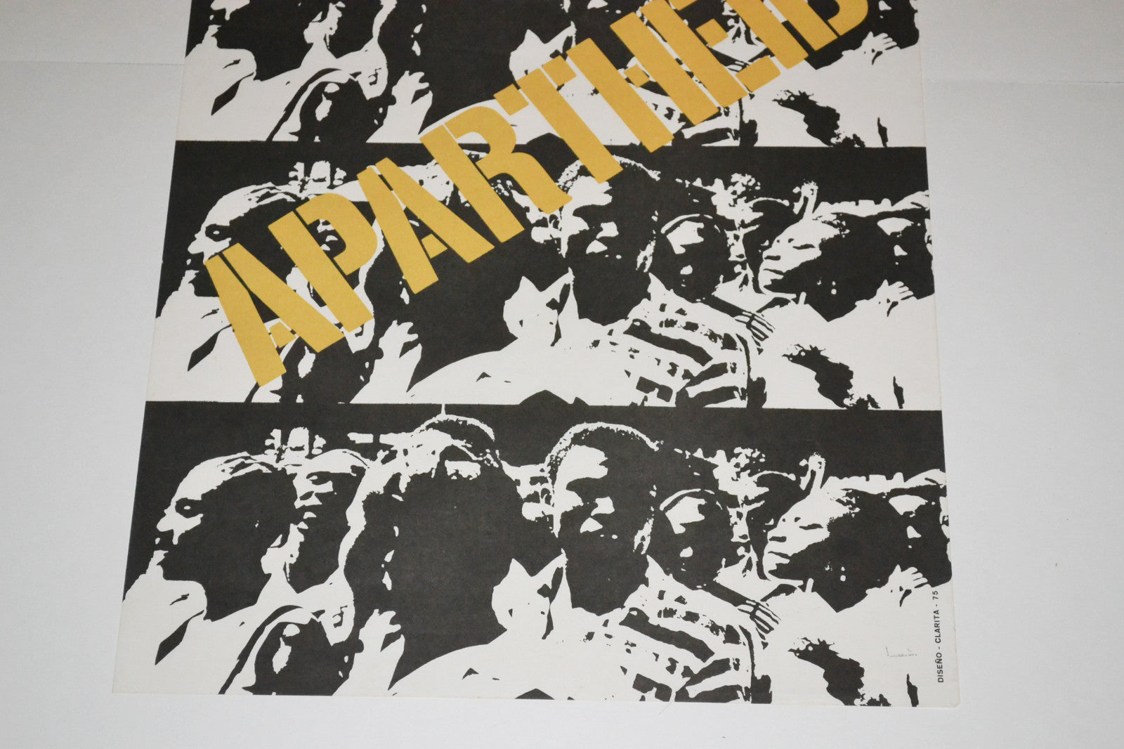 1975 Original Cuba Political Poster.South Africa.Apartheid.Cold War Graphic art