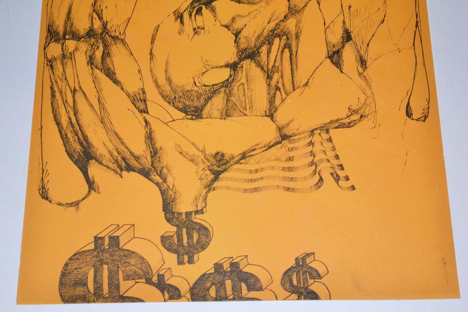 1972 Cuban Original Political Poster.Anti Apartheid history.AFRICA.African art