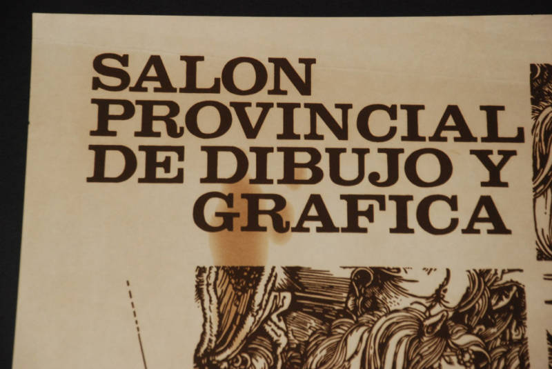 1984 Original Silkscreen Cuban Gallery Poster.Drawing and Graphics art show.
