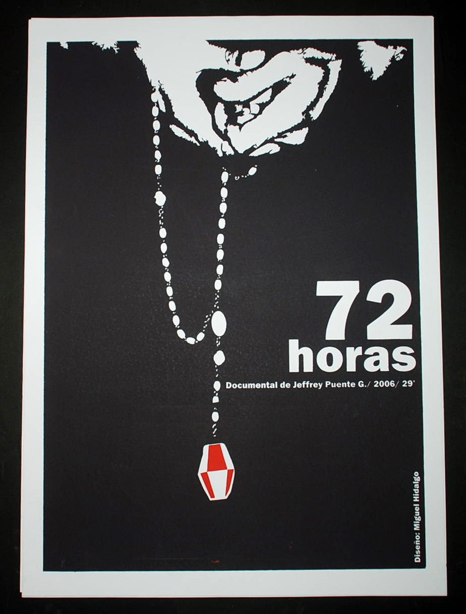 Original Cuban Movie Poster"72 Hours"Rare art.Portocarrero Dry Seal.Red Rosary.