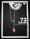 Original Cuban Movie Poster"72 Hours"Rare art.Portocarrero Dry Seal.Red Rosary.