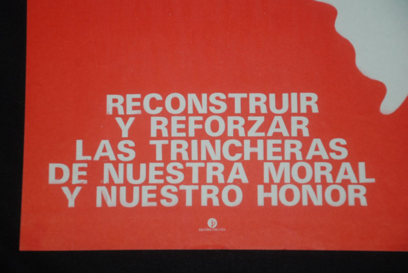 1970's Original Cuban Poster"Jose Marti in Red"Moral.Historical.PAtriot art