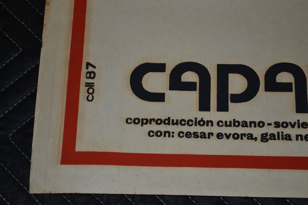 1987 Cuban Original Movie Poster.Ajedrez Master.CAPABLANCA.Chess Champion art