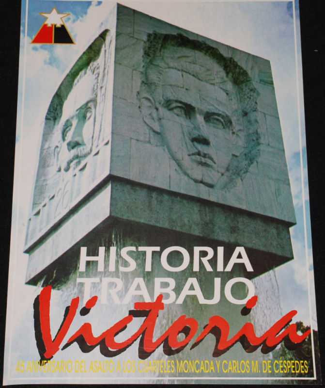 1998 Cuban Original Poster.Plakat.Affiche.affisch.History,Work,Victory.Moncada