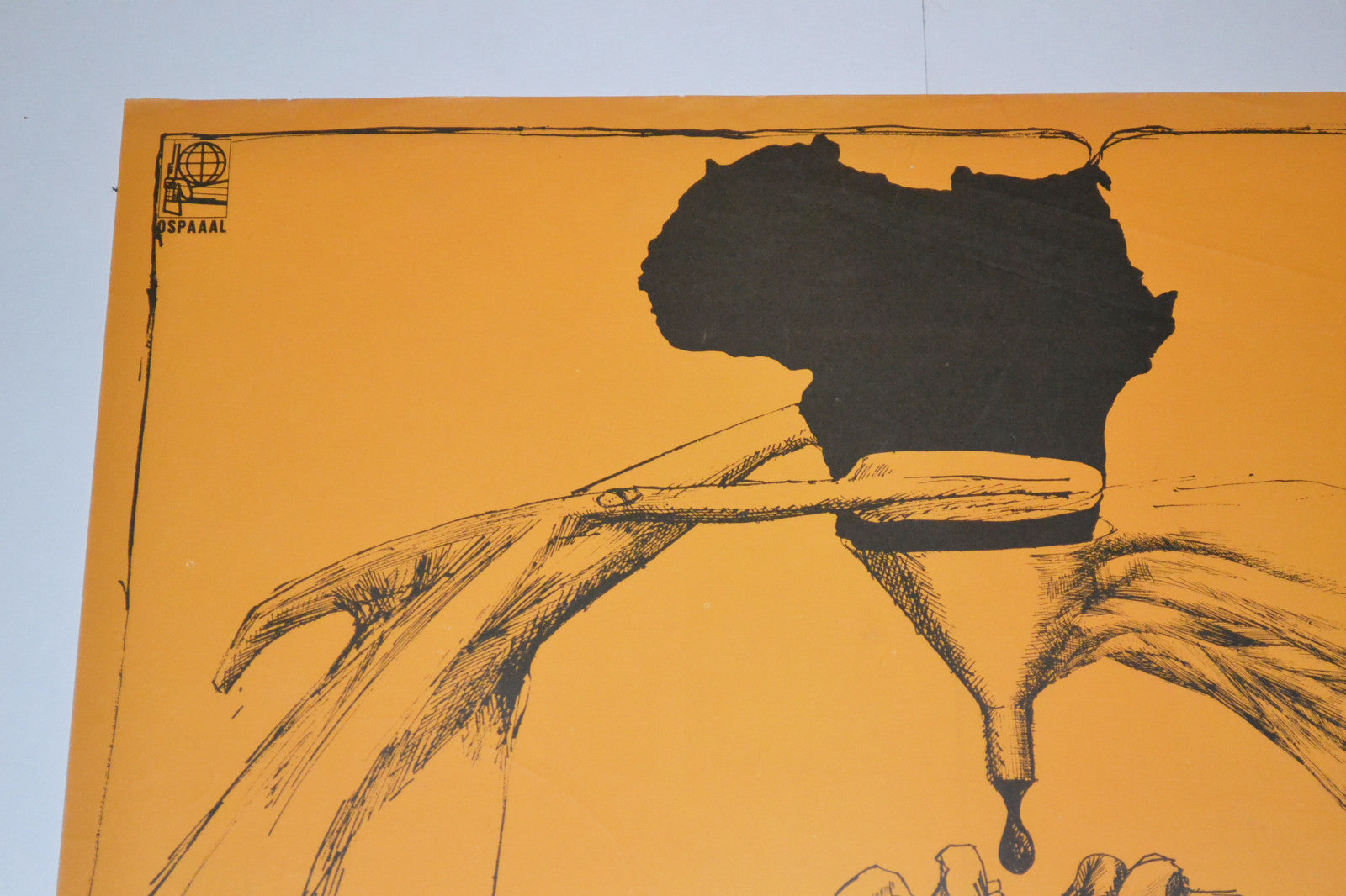 1972 Cuban Original Political Poster.Anti Apartheid history.AFRICA.African art