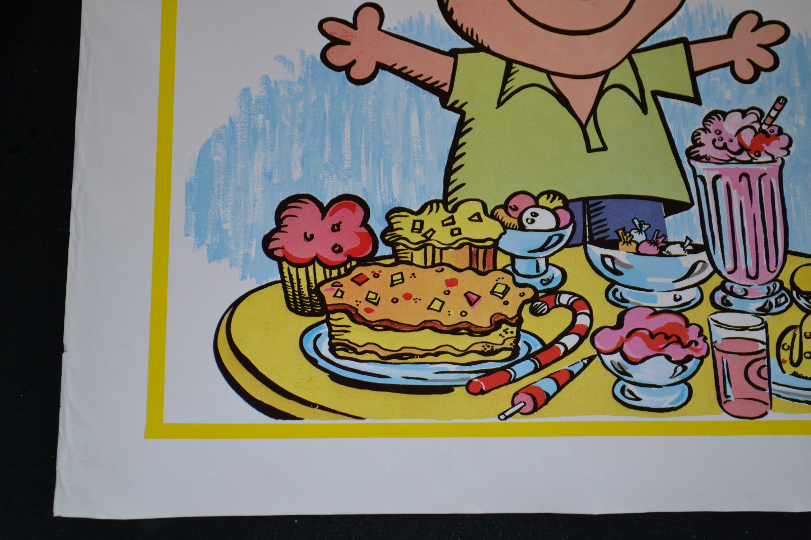 1990 Cuban Original Poster.Sugar our Friend.Rare art in English.Chidren interest