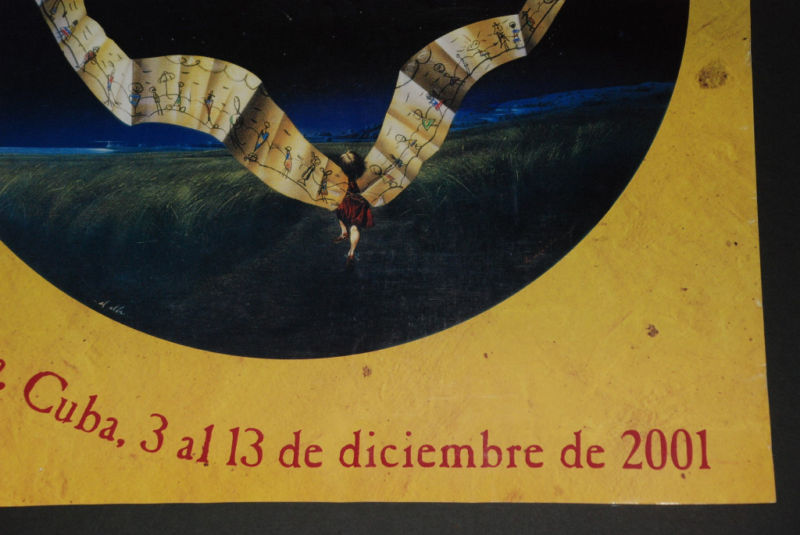 2001 Original Cuban Poster"Cinema Festival"Rancaño Art.Very rare vintage