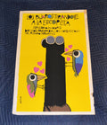 1984 Original Cuban Silkscreen Movie Poster.Birds shooting to the gun.Funny art