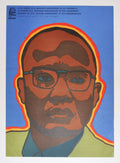 1975 Cuban Original Political Poster.Plakat.Affiche.affisch.AMILCAR CABRAL.art