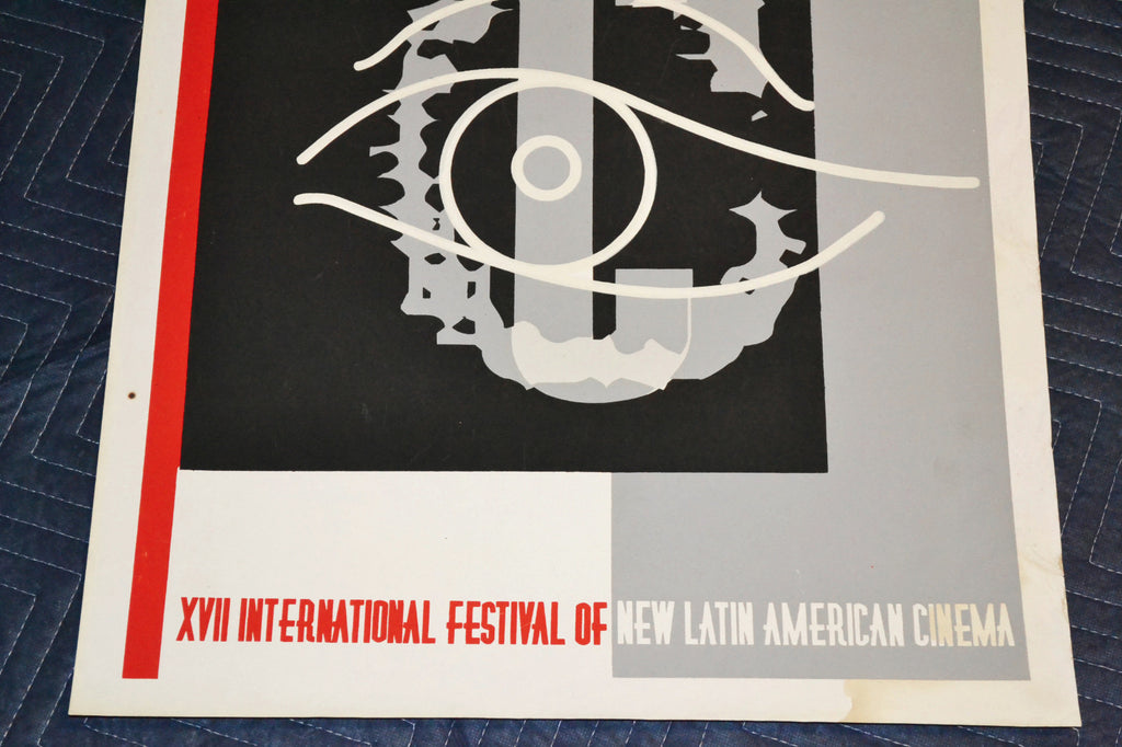 1995 Original Cuban Silkscreen Movie Poster"XVII Festival film art cinema.RAre!