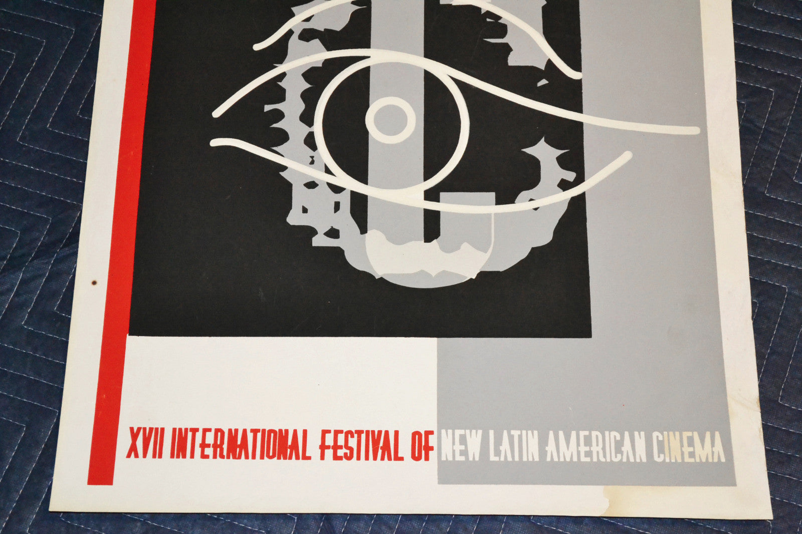 1995 Original Cuban Silkscreen Movie Poster"XVII Festival film art cinema.RAre!