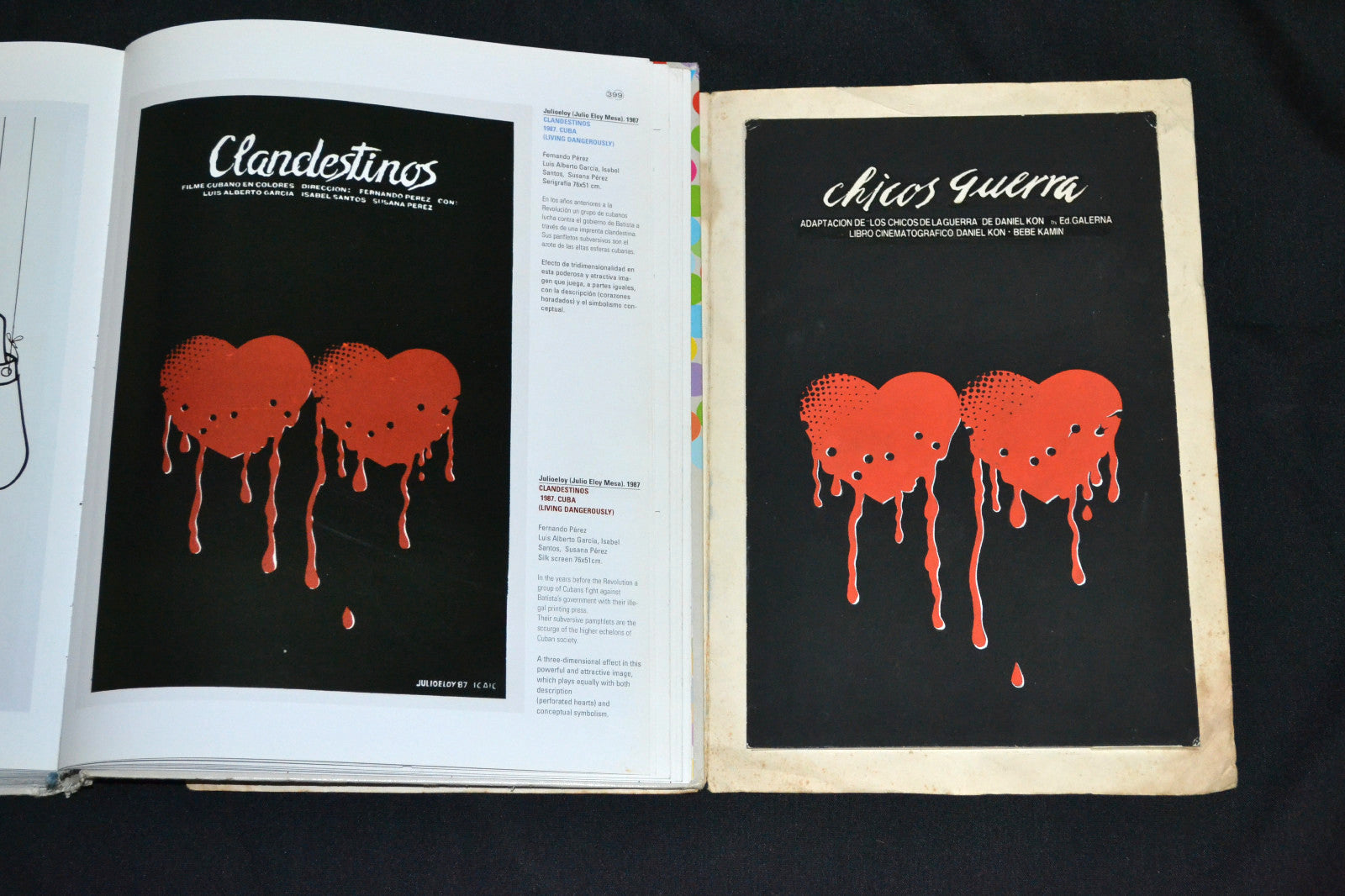 1987 Original Cuban Movie Poster PLUS Boceto painting.Mockup"Clandestinos"art