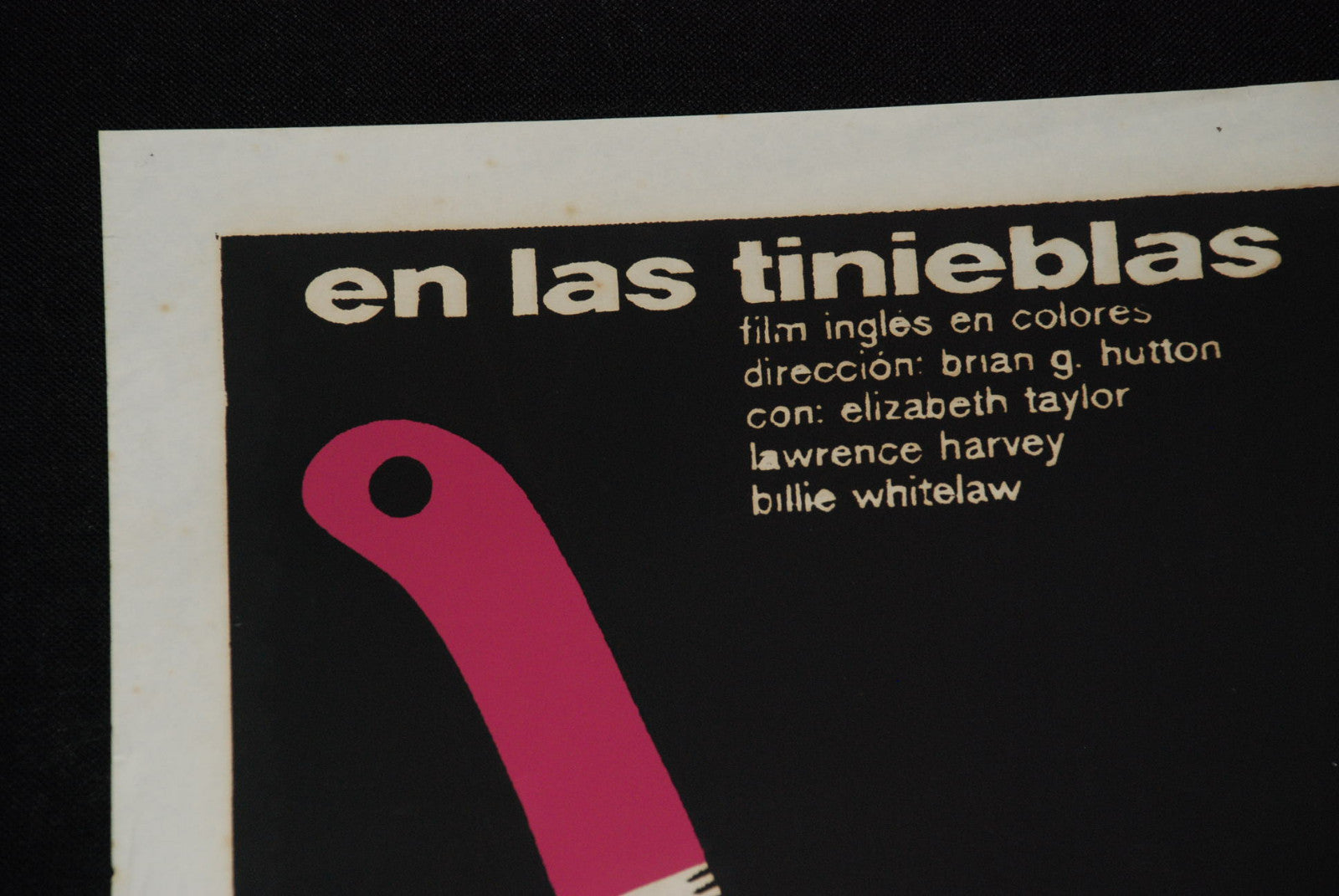 1977 Cuban Original Movie Poster NIGHT WATCH.American film.Liz Taylor.Hutton art