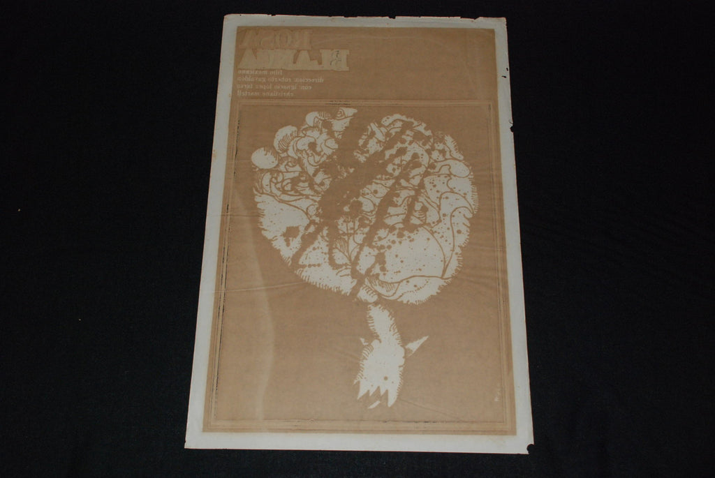 1976 Original Cuban Silkscreen Movie Poster"Rosa Blanca.White Rose"Mexico film